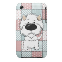 Westie Quilt iPhone 3 Case