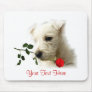 Westie Red Rose Valentine Design Mouse Pad