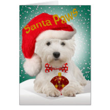 Westie Santa Christmas Cards