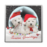 Westie Santa Pals magnets