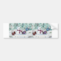 Westie Snowman Bumper Sticker