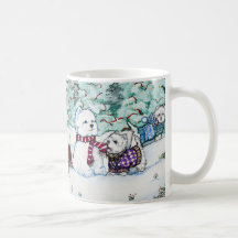 Westie Snowman Mugs