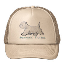 Westie Squirrel Patrol Trucker Hat