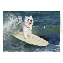 Westie Surfer Greeting Cards