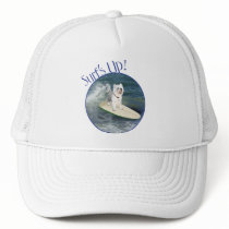 Westie Surfer Mesh Hats