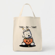Westie Trick For Treat Canvas Bags