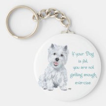 Westie Wisdom - Fat Dog? Keychain