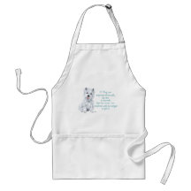 Westie Wisdom - Wagging Tail or Tongue? Apron