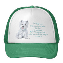 Westie Wisdom - Wagging Tail or Tongue? Mesh Hat