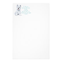 Westie Wisdom - Wagging Tail or Tongue? Custom Stationery