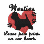 Westies Leave Paw Prints embroidered shirts