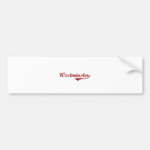 Westminster California Classic Design Bumper Sticker