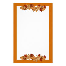 Wet Autumn Leaves Stationery Design
