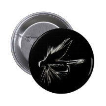 Wet Fly Silhouette Buttons