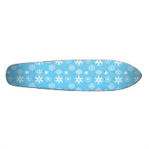 Wet snowflakes on blue