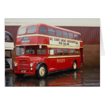 Wet Western Albion decker at a depot in Scotland Greeting Card