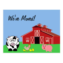 We've Moved (Animal Farm Style) Postcards