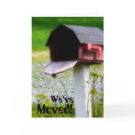 We've Moved! Country Barn Mailbox Announcement cards