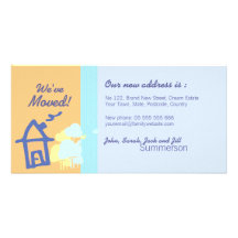 We've Moved pastels Photo Card