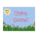 We've Moved postcards