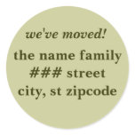 we've moved! return address labels - personalise