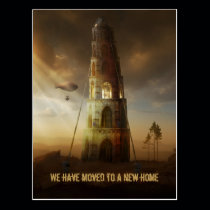 We've moved to a new home - Postcard invitation postcards