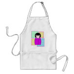 Whack A Doo Plaid Kokeshi Doll Apron