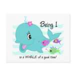Whale 1st Birthday postcards