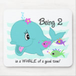 Whale 2nd Birthday mousepads