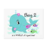 Whale 2nd Birthday postcards