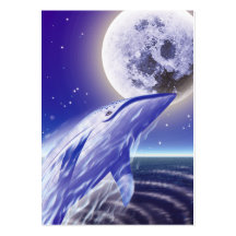 Whale and the moon business cards