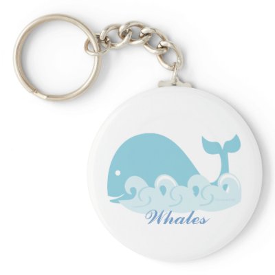 Whale and Waves Key Chain by trennea