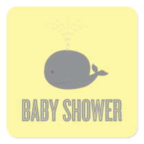 Whale Baby Shower Sticker