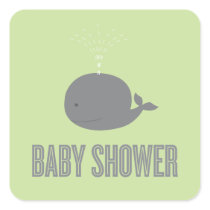 Whale Baby Shower Sticker