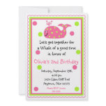 Whale Birthday Invitations