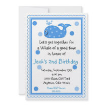 Whale Birthday Invitations