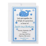 Whale Birthday Invitations