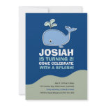 Whale Birthday Party Personalized Invites