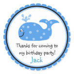 Whale BIrthday Stickers