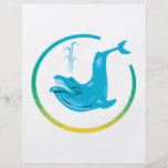 whale circle design personalized flyer