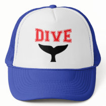 Whale Design SCUBA Dive Trucker Hat