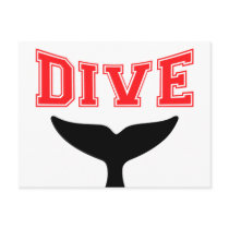 Whale Design SCUBA Dive Postcard