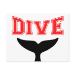 Whale Design SCUBA Dive postcards