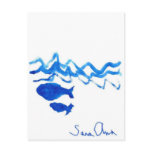 Whale family post cards
