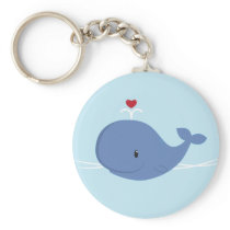 Whale love keychain