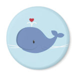 Whale love fridge magnets