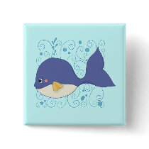Whale of a Tail T-shirts and Gifts Button