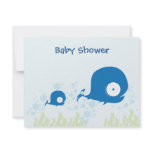 Whale Organic Planet Baby Shower Invitaitons invitations