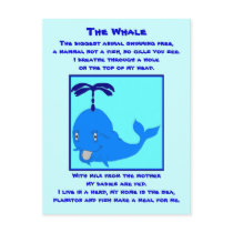 Whale poem postcard