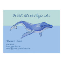 Whale solo Best Regards Postcard